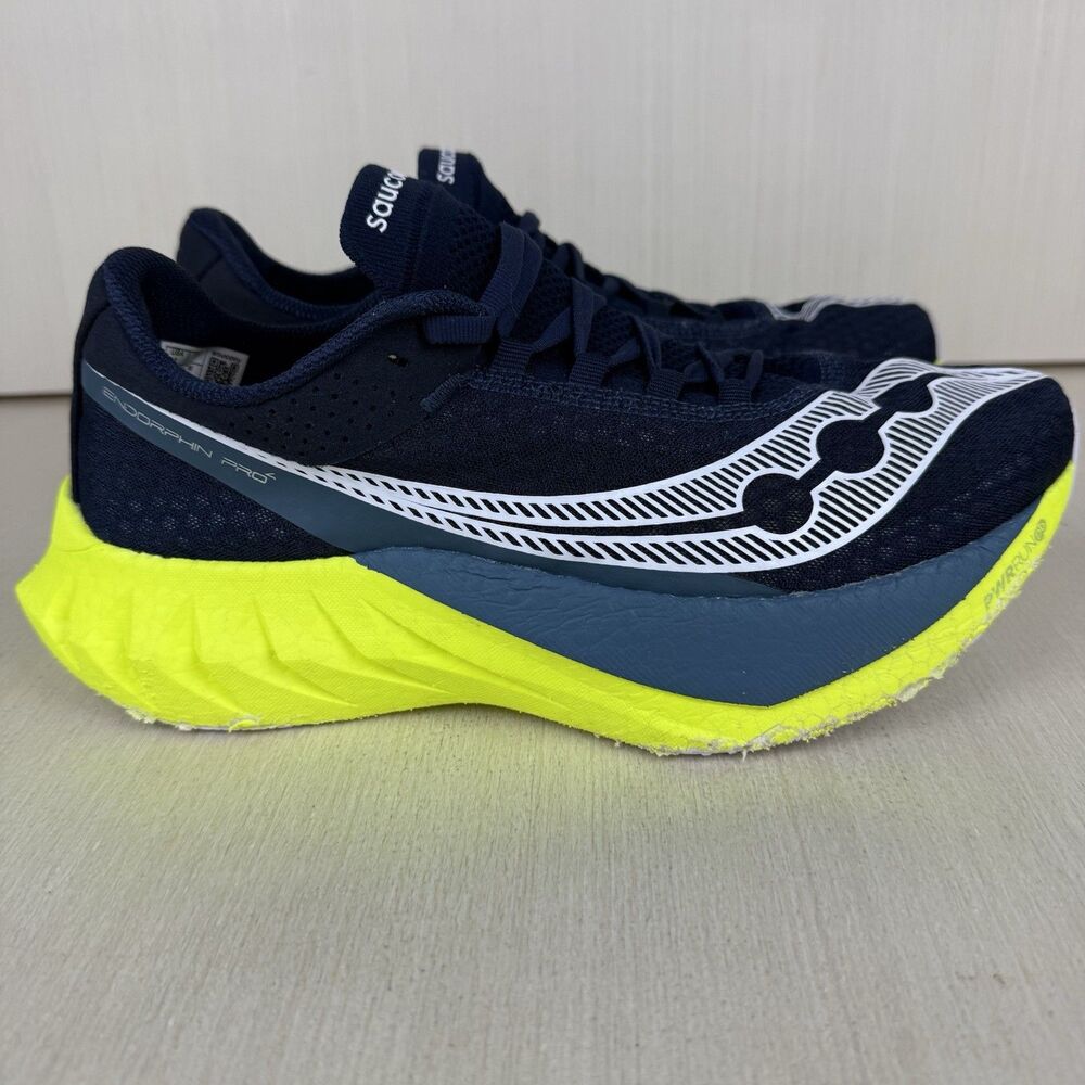 Saucony Endorphin Speed 4 Pro Mens 8 Navy/Citron Running Low Top Lace - Picture 5 of 11